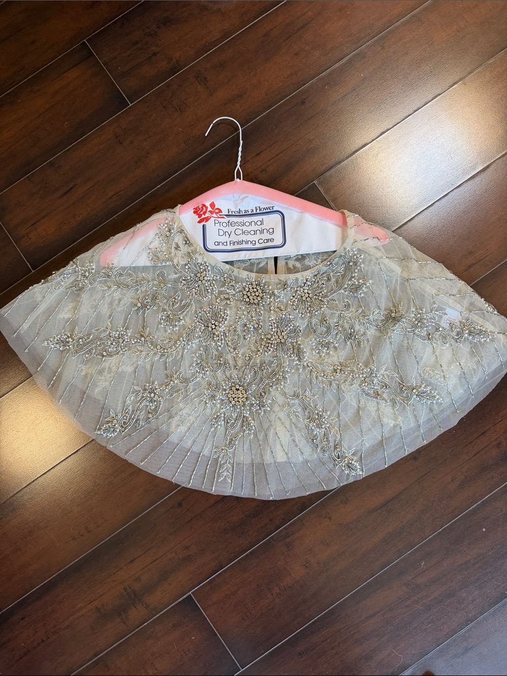 Fresh as a Flower Beaded Ivory Capelet Jacket